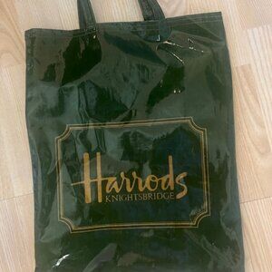Vintage Harrods Brand Shopping Tote